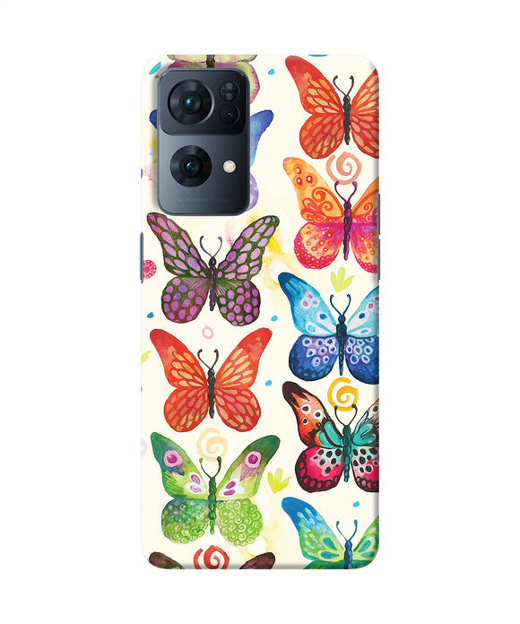 Abstract butterfly print Oppo Reno7 Pro 5G Back Cover