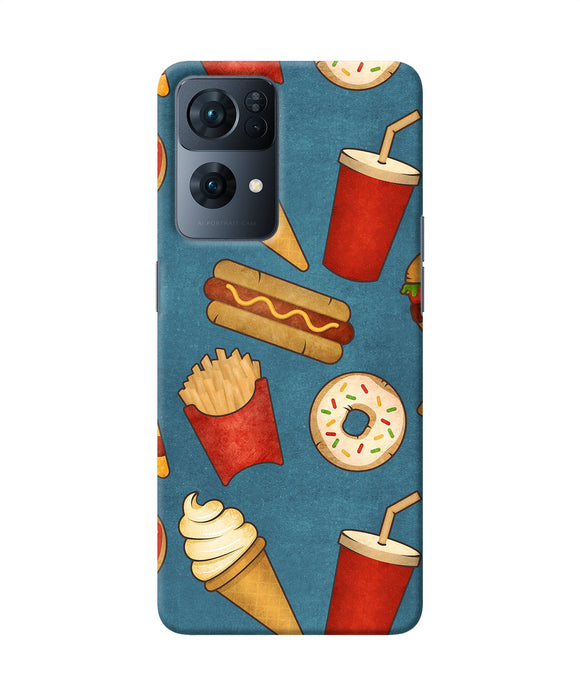 Abstract food print Oppo Reno7 Pro 5G Back Cover