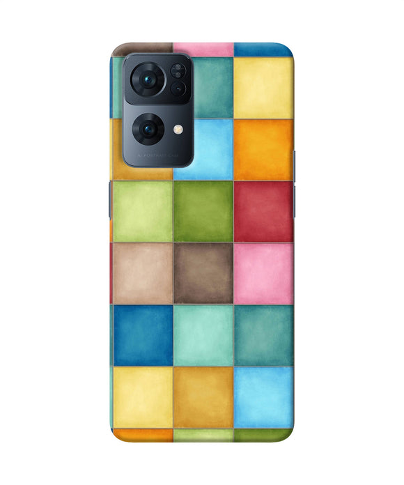 Abstract colorful squares Oppo Reno7 Pro 5G Back Cover