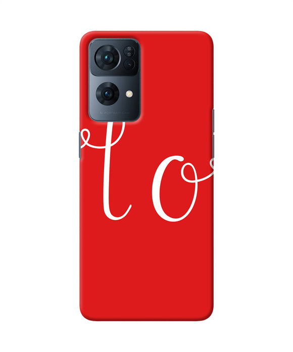 Love one Oppo Reno7 Pro 5G Back Cover