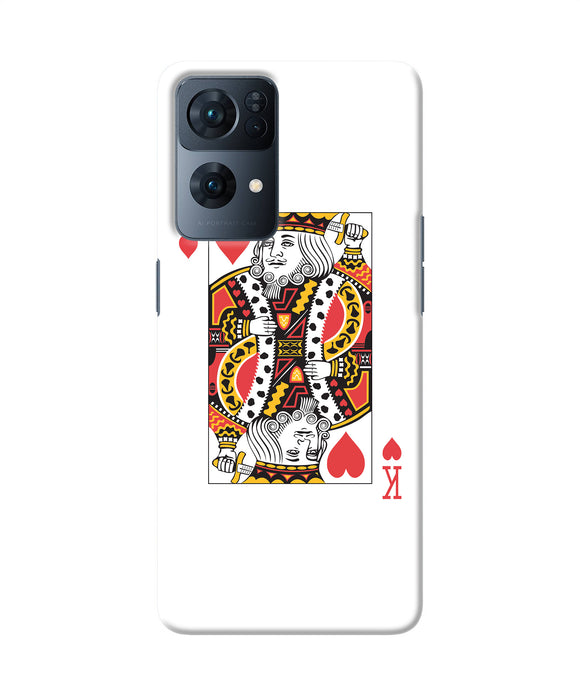 Heart king card Oppo Reno7 Pro 5G Back Cover
