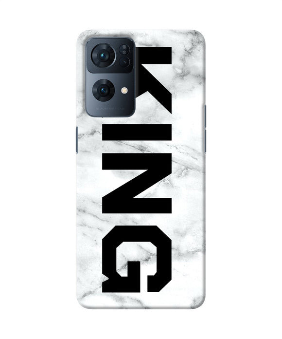 King marble text Oppo Reno7 Pro 5G Back Cover