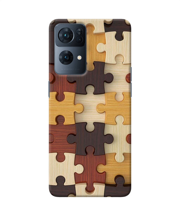 Wooden puzzle Oppo Reno7 Pro 5G Back Cover