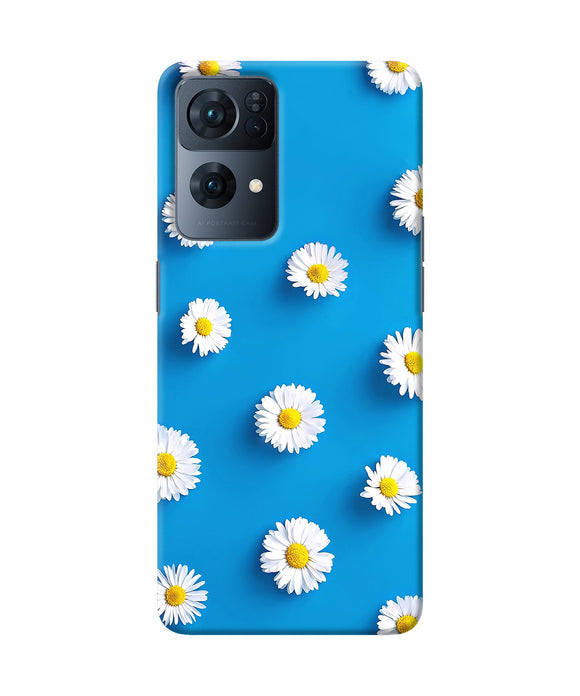 White flowers Oppo Reno7 Pro 5G Back Cover