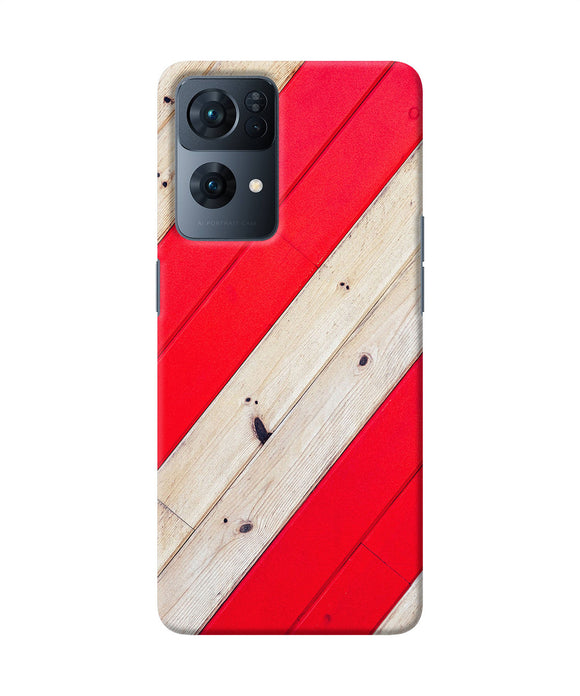 Abstract red brown wooden Oppo Reno7 Pro 5G Back Cover