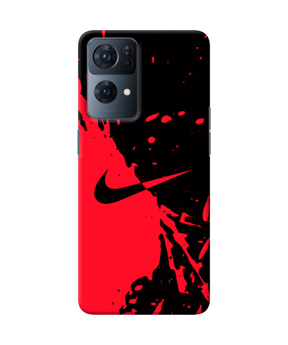 Nike red black poster Oppo Reno7 Pro 5G Back Cover