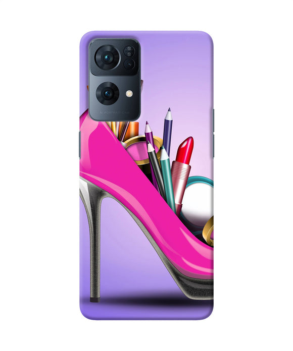Makeup heel shoe Oppo Reno7 Pro 5G Back Cover