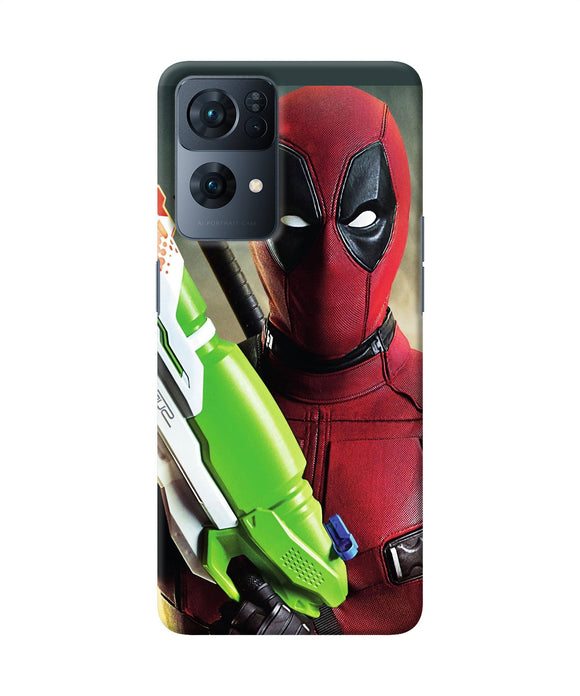 Deadpool funny gun Oppo Reno7 Pro 5G Back Cover