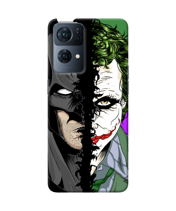 Batman vs joker half face Oppo Reno7 Pro 5G Back Cover