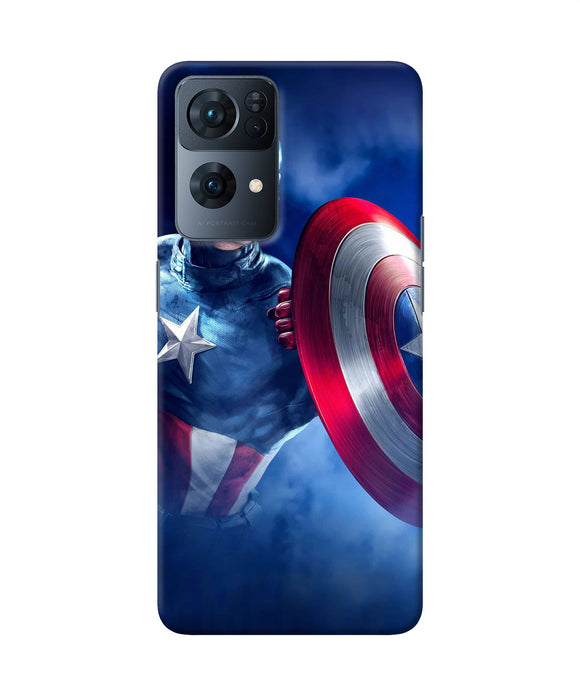 Captain america on sky Oppo Reno7 Pro 5G Back Cover