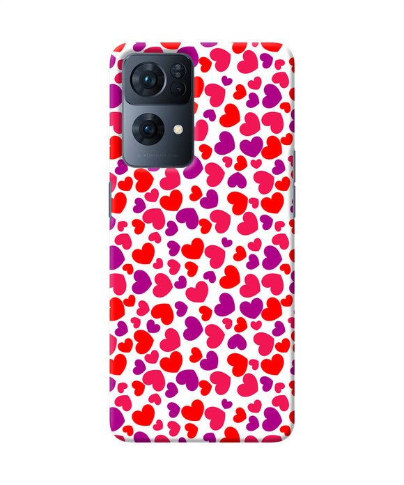 Red heart canvas print Oppo Reno7 Pro 5G Back Cover