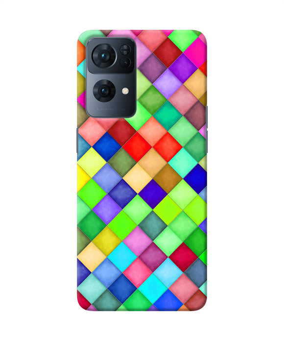 Abstract colorful squares Oppo Reno7 Pro 5G Back Cover