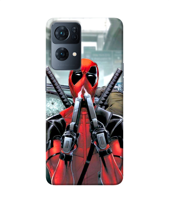 Deadpool with gun Oppo Reno7 Pro 5G Back Cover