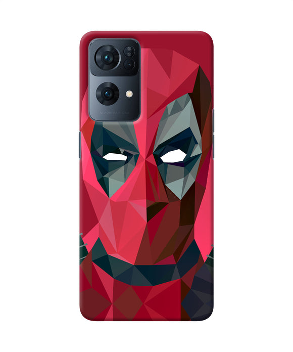Abstract deadpool full mask Oppo Reno7 Pro 5G Back Cover