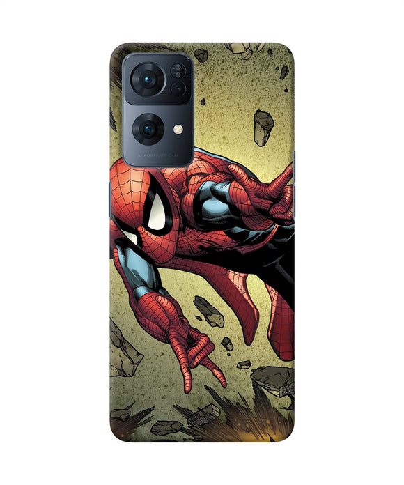 Spiderman on sky Oppo Reno7 Pro 5G Back Cover