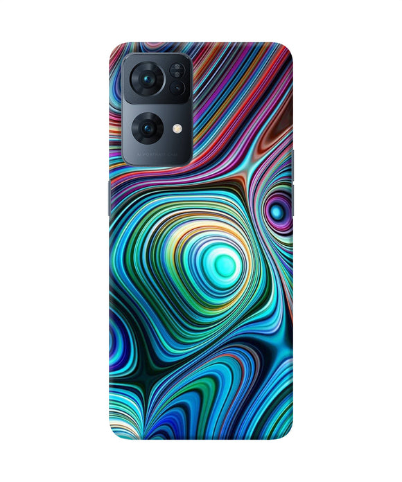 Abstract coloful waves Oppo Reno7 Pro 5G Back Cover