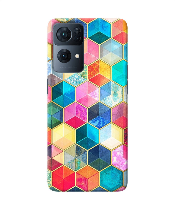 Abstract color box Oppo Reno7 Pro 5G Back Cover