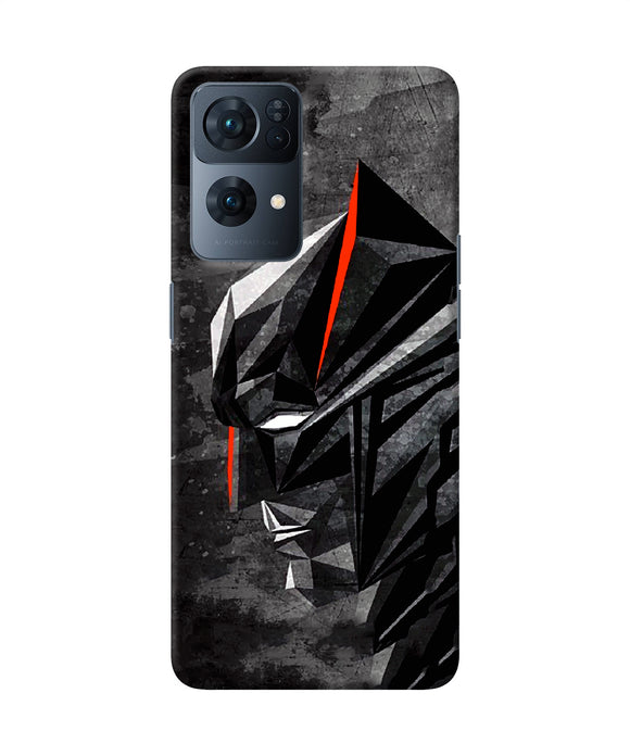 Batman black side face Oppo Reno7 Pro 5G Back Cover