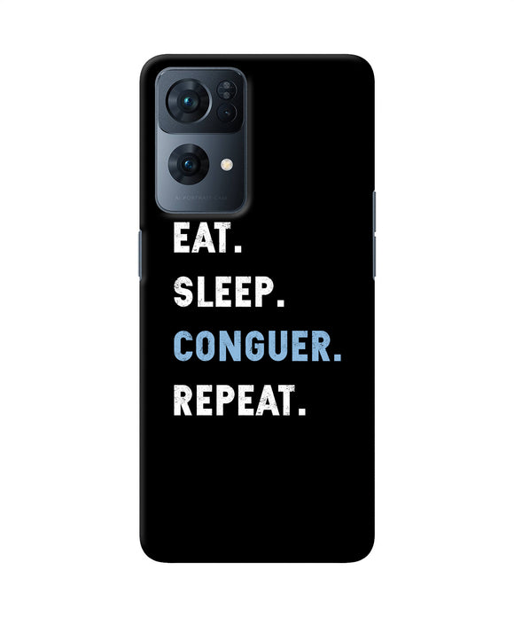 Eat sleep quote Oppo Reno7 Pro 5G Back Cover