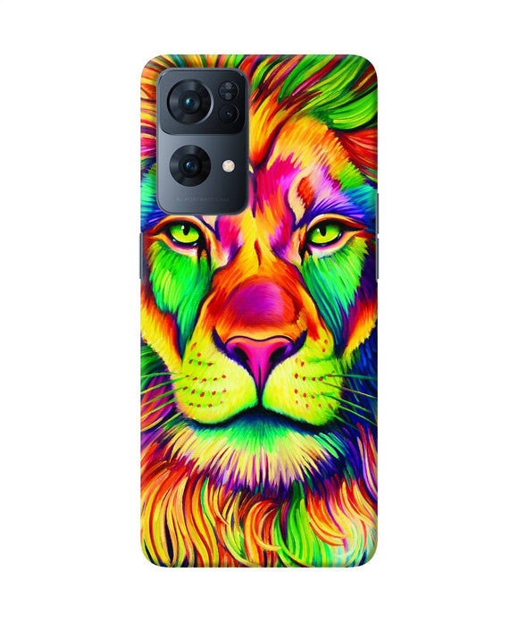 Lion color poster Oppo Reno7 Pro 5G Back Cover