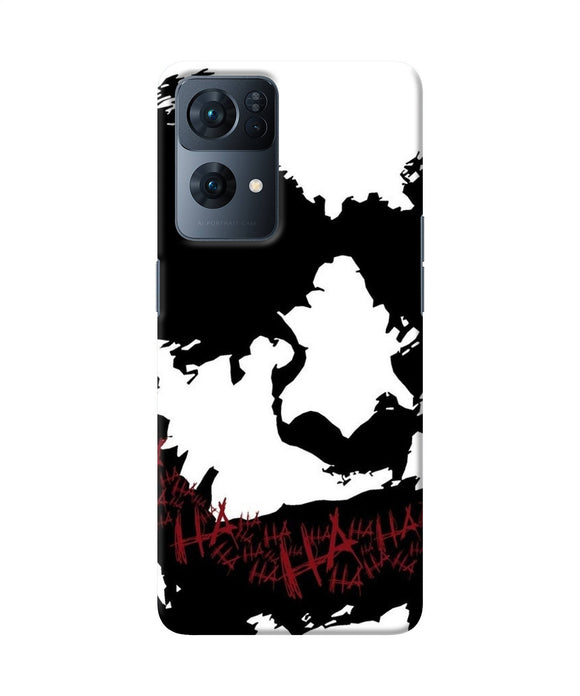 Black and white joker rugh sketch Oppo Reno7 Pro 5G Back Cover