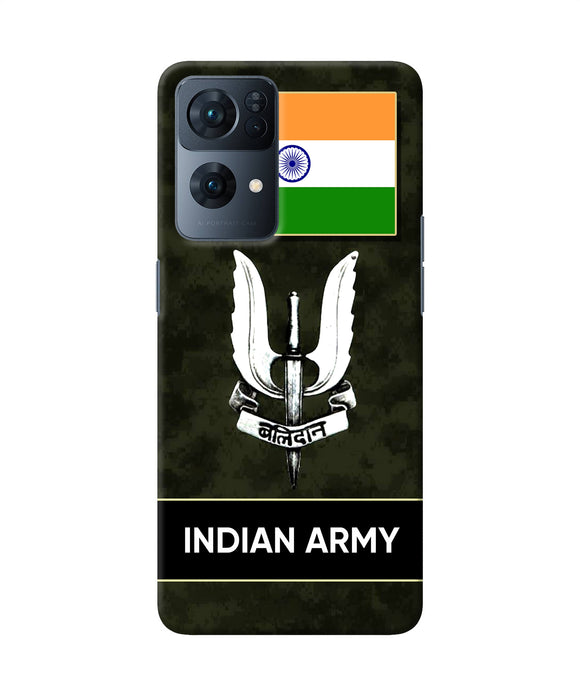 Indian flag balidan logo Oppo Reno7 Pro 5G Back Cover