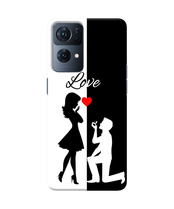 Love propose black and white Oppo Reno7 Pro 5G Back Cover