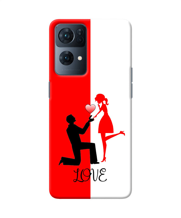 Love propose red and white Oppo Reno7 Pro 5G Back Cover
