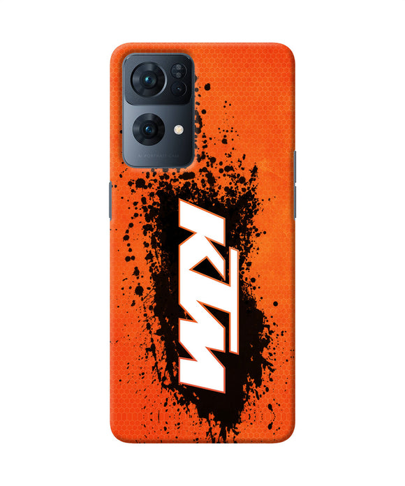 KTM black spray Oppo Reno7 Pro 5G Back Cover
