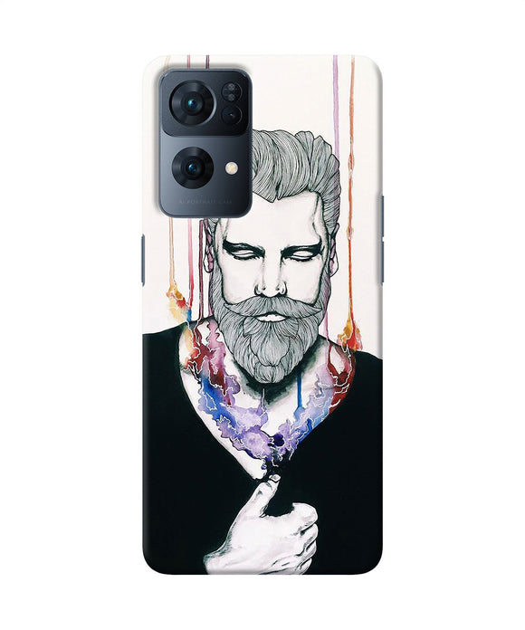 Beard man character Oppo Reno7 Pro 5G Back Cover