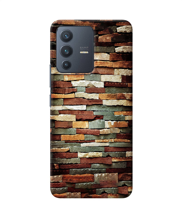 Bricks Pattern Vivo V23 5G Back Cover