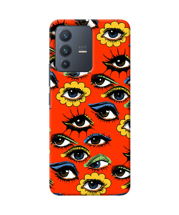 Abstract eyes pattern Vivo V23 5G Back Cover