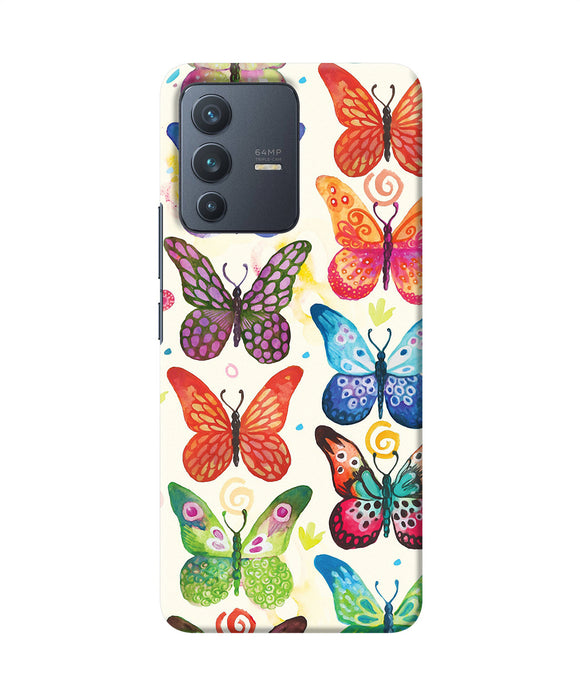 Abstract butterfly print Vivo V23 5G Back Cover