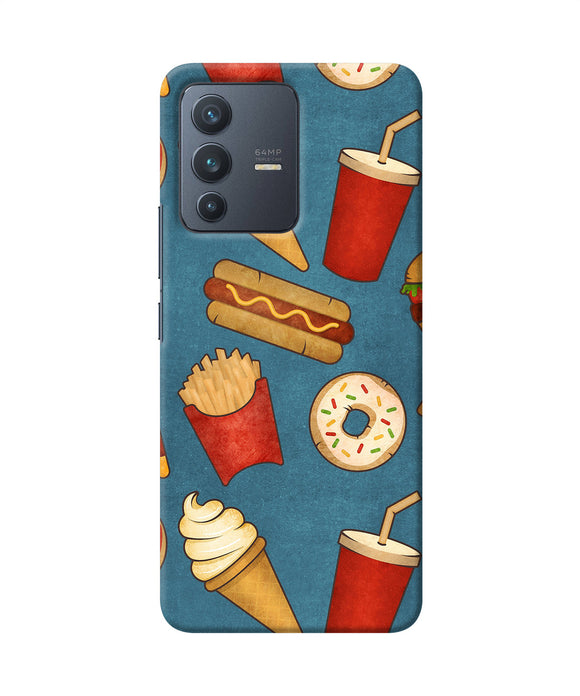 Abstract food print Vivo V23 5G Back Cover