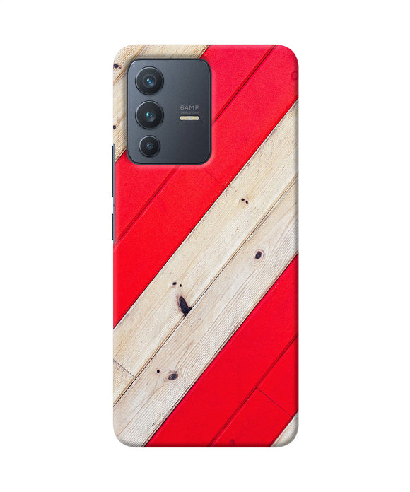 Abstract red brown wooden Vivo V23 5G Back Cover