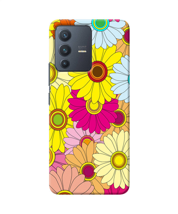 Abstract colorful flowers Vivo V23 5G Back Cover