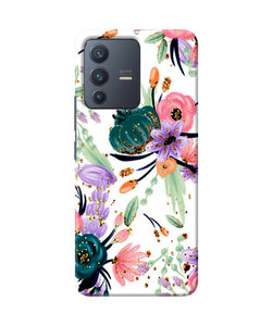 Abstract flowers print Vivo V23 5G Back Cover