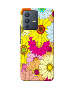 Abstract colorful flowers Vivo V23 5G Back Cover