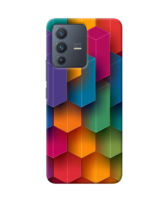 Abstract rectangle print Vivo V23 5G Back Cover