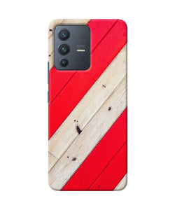 Abstract red brown wooden Vivo V23 5G Back Cover