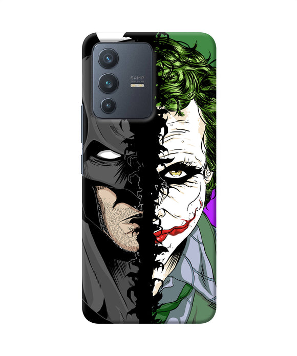 Batman vs joker half face Vivo V23 5G Back Cover