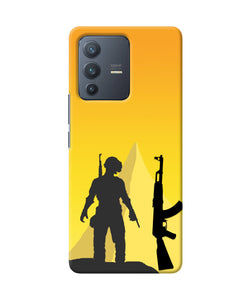 PUBG Silhouette Vivo V23 Pro 5G Real 4D Back Cover