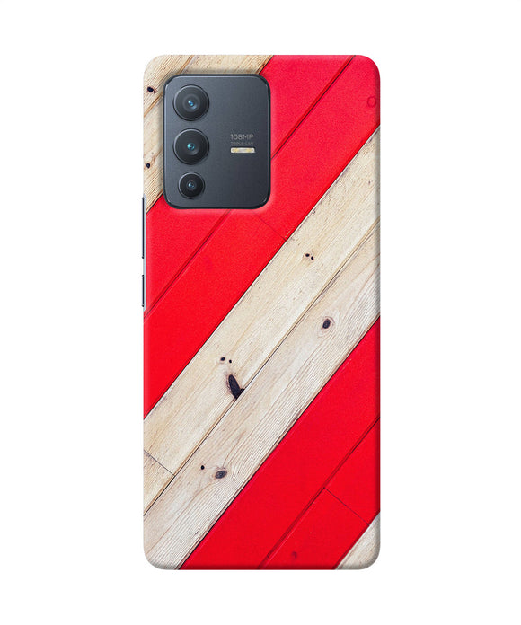 Abstract red brown wooden Vivo V23 Pro 5G Back Cover