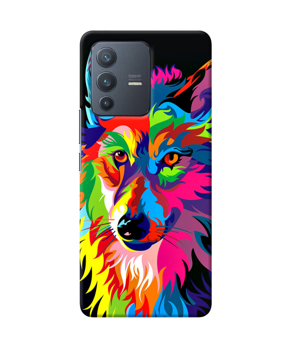 Colorful wolf sketch Vivo V23 Pro 5G Back Cover