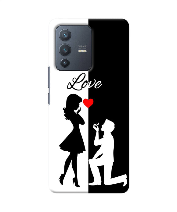 Love propose black and white Vivo V23 Pro 5G Back Cover