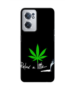 Weed Relax Quote OnePlus Nord CE 2 5G Real 4D Back Cover