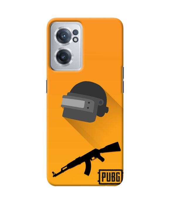 PUBG Helmet and Gun OnePlus Nord CE 2 5G Real 4D Back Cover