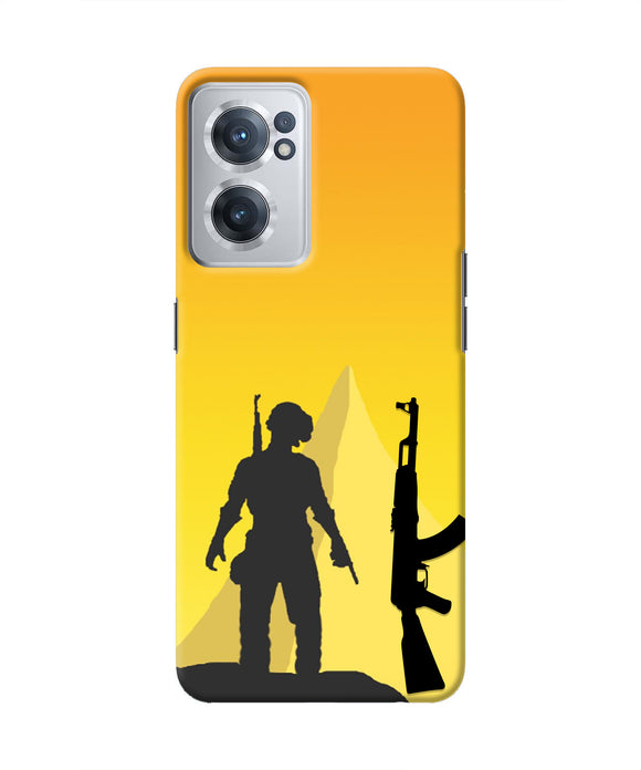 PUBG Silhouette OnePlus Nord CE 2 5G Real 4D Back Cover