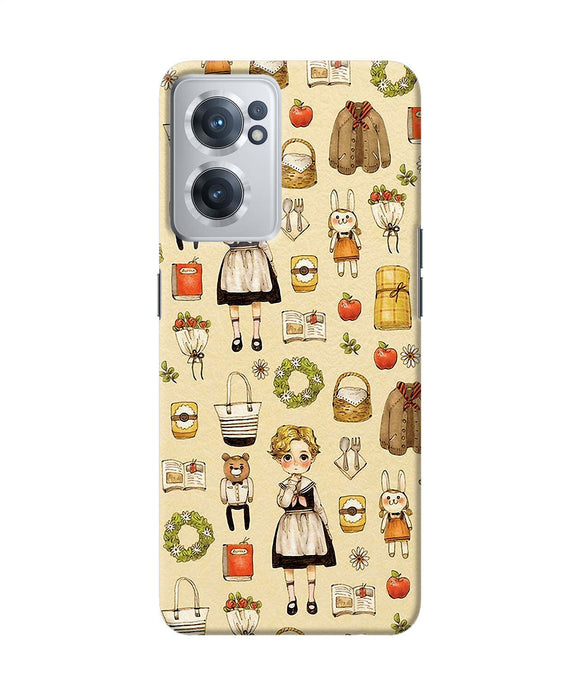 Canvas girl print OnePlus Nord CE 2 5G Back Cover