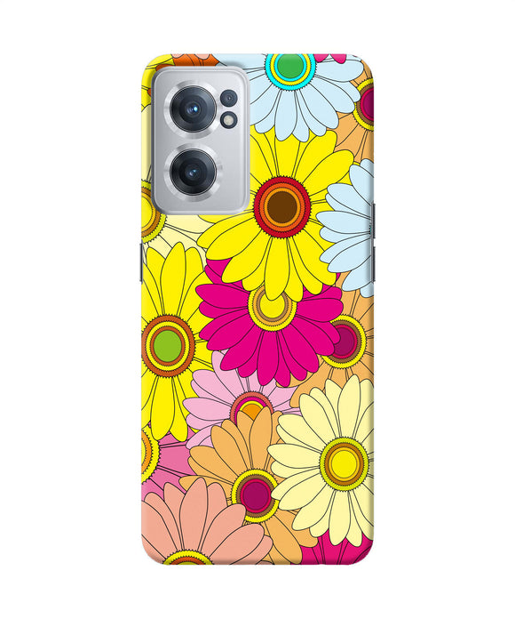 Abstract colorful flowers OnePlus Nord CE 2 5G Back Cover